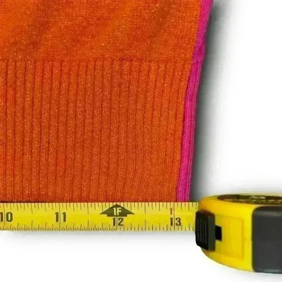 Princess Vera Wang Y2K cardigan button up sweater pink multi colorblock glitter - Picture 9 of 11